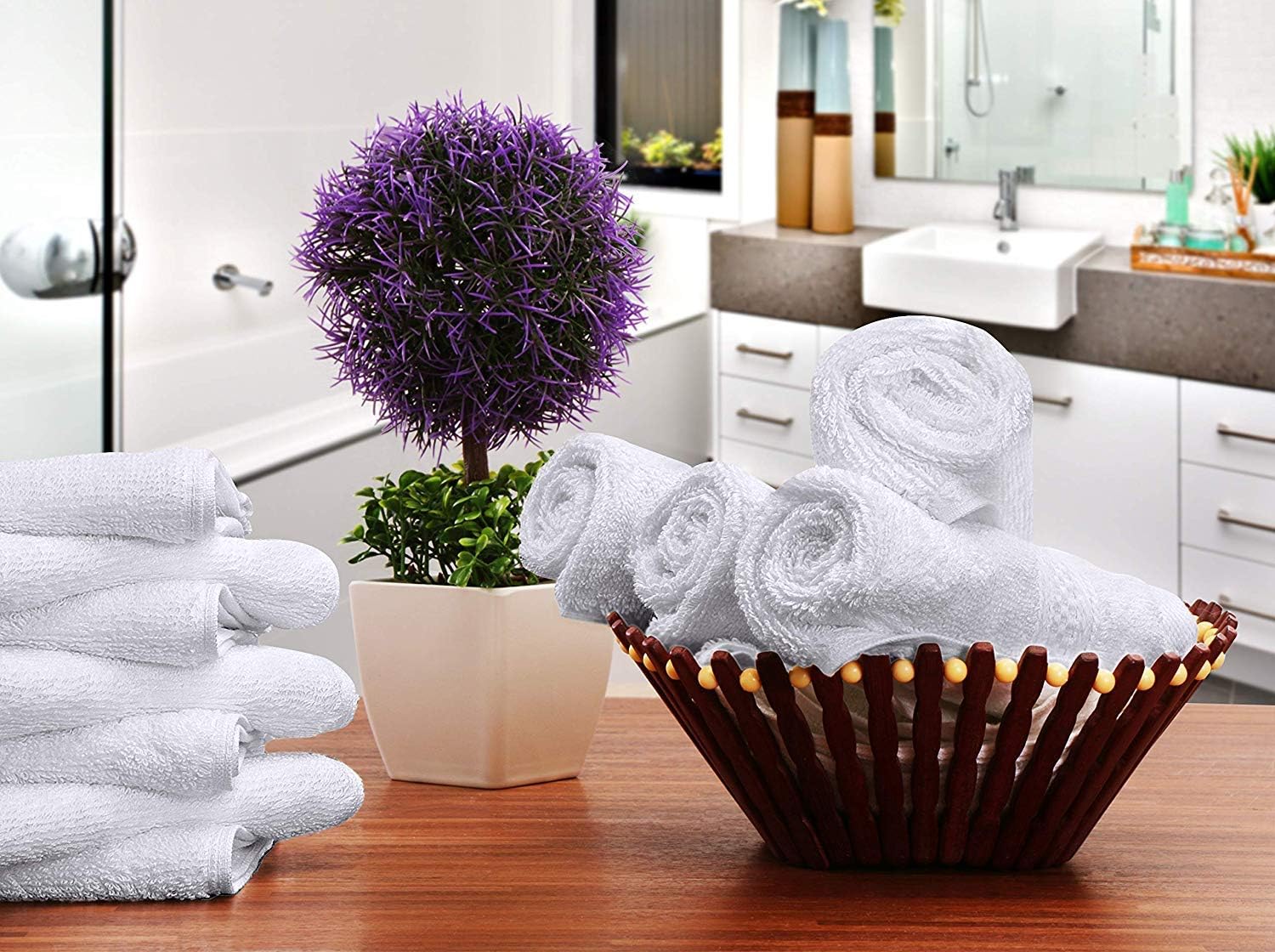VINN DUNN® Hotel 100% Cotton Face Cloth, 12 Cotton Washcloths, Flannels Face Cloth Pack, 400 GSM Wash Cloths - Image 4