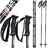 Ski Poles Graphite Carbon Composite - Zipline Blurr 16.0 - U.S. Ski Team Official Supplier (Midnight Black, 34" in./85 cm)