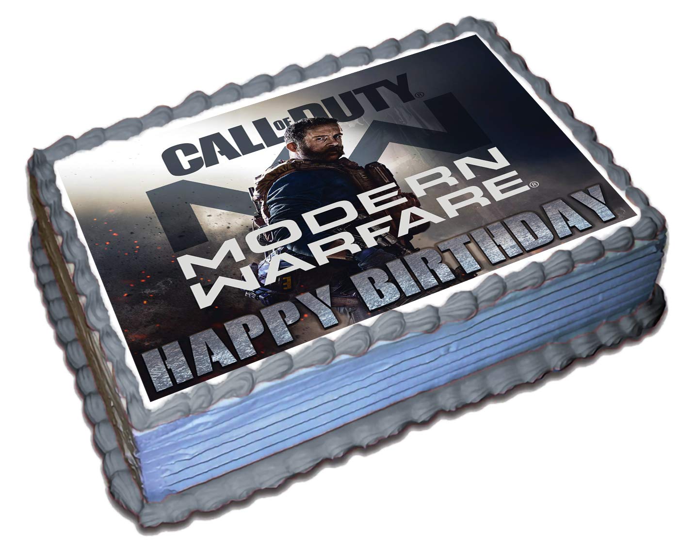 Call Of Duty Modern Warfare Cake Topper 1/4 8.5 x 11 Inches Birthday Cake Topper