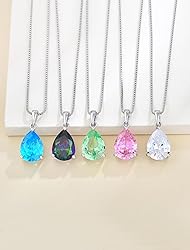 YL Teardrop Necklace 925 Sterling Silver Solitaire