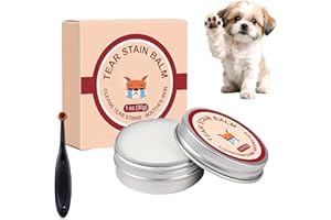 Pet Tear Stain Protection Cream & Brush Set, Pet Tear Stain Protection Cream, Tear Stain Balm for Dogs, Gentle & Effective Ey