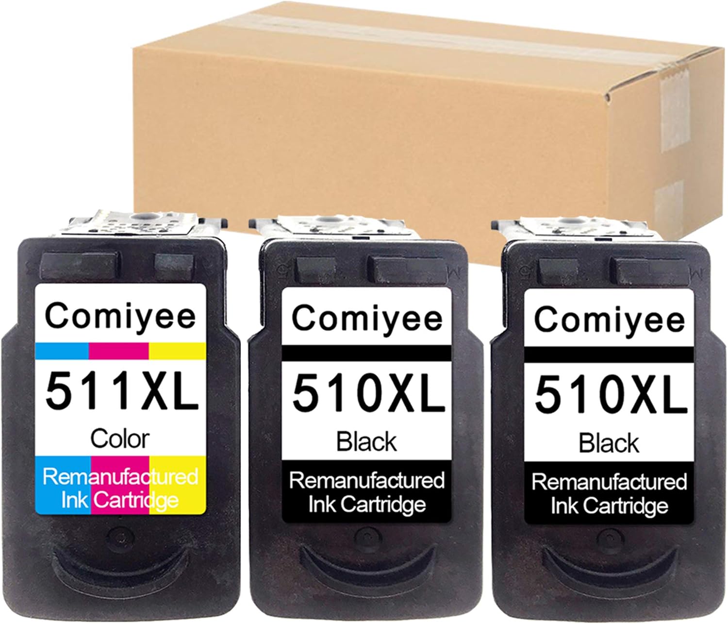 Comiyee 3 Remanufactured Ink Cartridges Replacement for PG-510 CL-511 XL Compatible for PIXMA MP230 MP240 MP250 MP260 MP270 MP280 MP480 MP495 MX320 MX330 MX340 MX350 MX360 MX410 MX420 iP2700