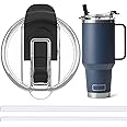 Jmoe USA 42oz, 35oz, 30oz, 26oz Replacement Straw Lid For Yeti Rambler With Handle | Fits Reduce 40oz Tumblers | Fits Hydroflask Traveler 32oz & 40oz | 2-in-1 Leak Proof Accessory (1-Pack)