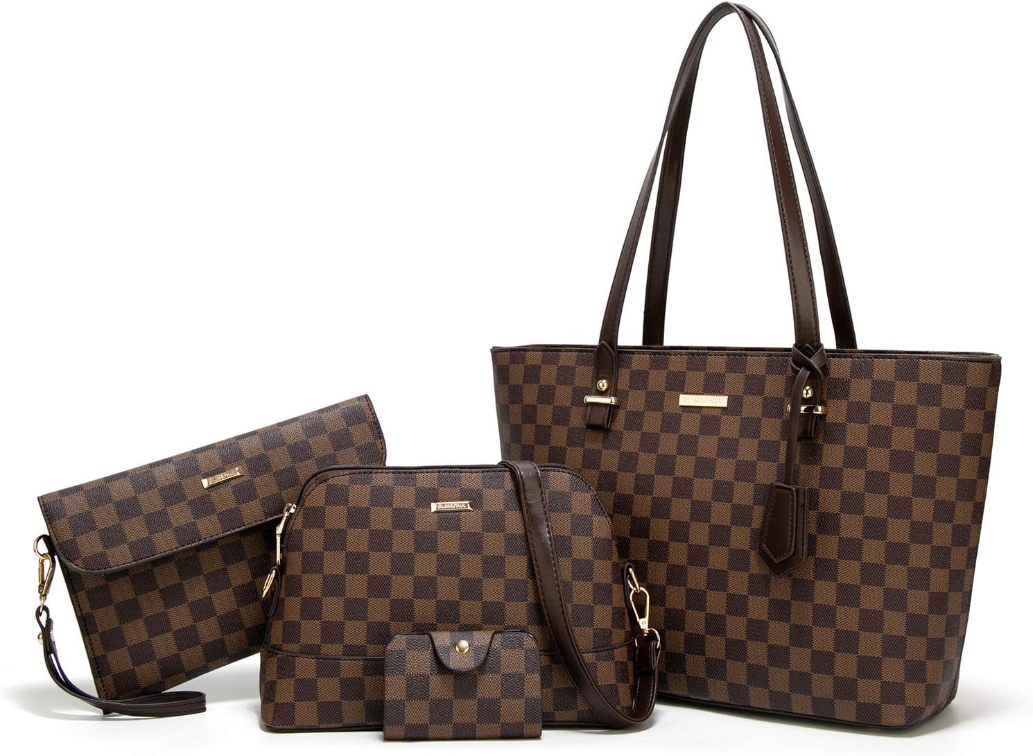 Handbags for Women Satchel Shoulder Bags Tote Bag Purse 4pcs Set