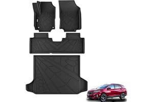 KARPAL Floor Mats for 2018-2024 Chevy Equinox (Not for EV) / GMC Terrain, All-Weather TPE Custom Fit Floor Liners Cargo Liner Car Accessories