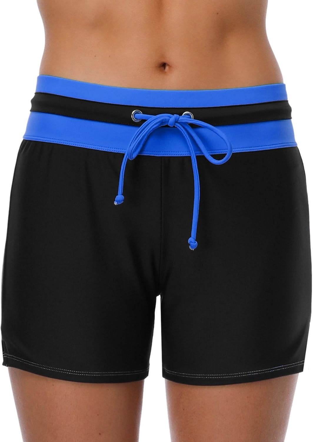 Charmo Damen Boardshorts Schwimm Hotpants Bikini Badehose Mariablau XL