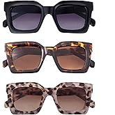 firstsense 3 Pack Bifocal Reading Sunglasses for Women Fashion Sun Readers Glasses Spring Hinge Outdoor Reading Glasses UV400 Protection, +1.5