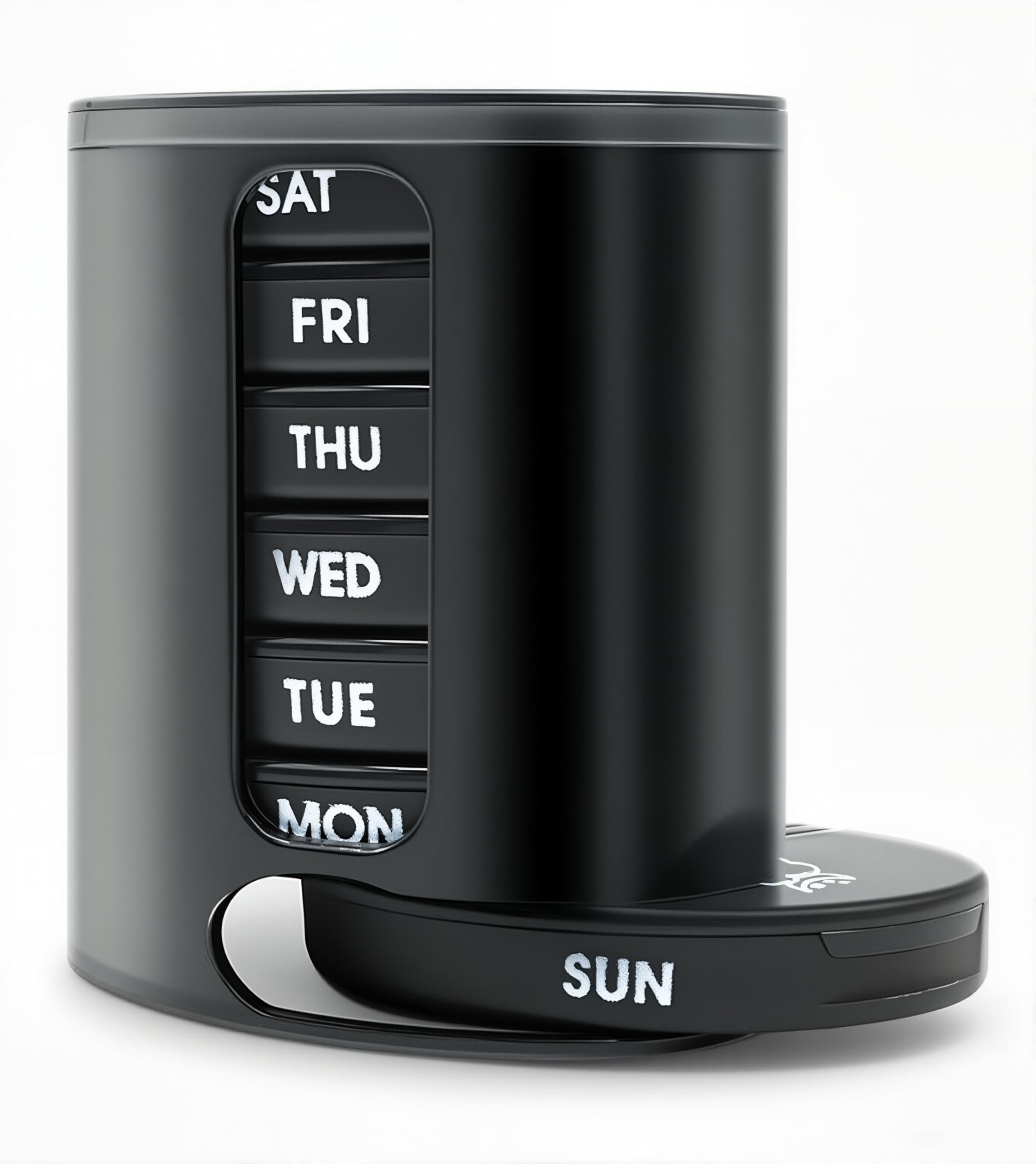 Photo 1 of GIIYAA Weekly Pill Organizer (Twice-A-Day), Portable 7 Day Pill Box Case with Stackable AM/PM Compartments for Pills, Vitamin, Fish Oil, Supplements,Black