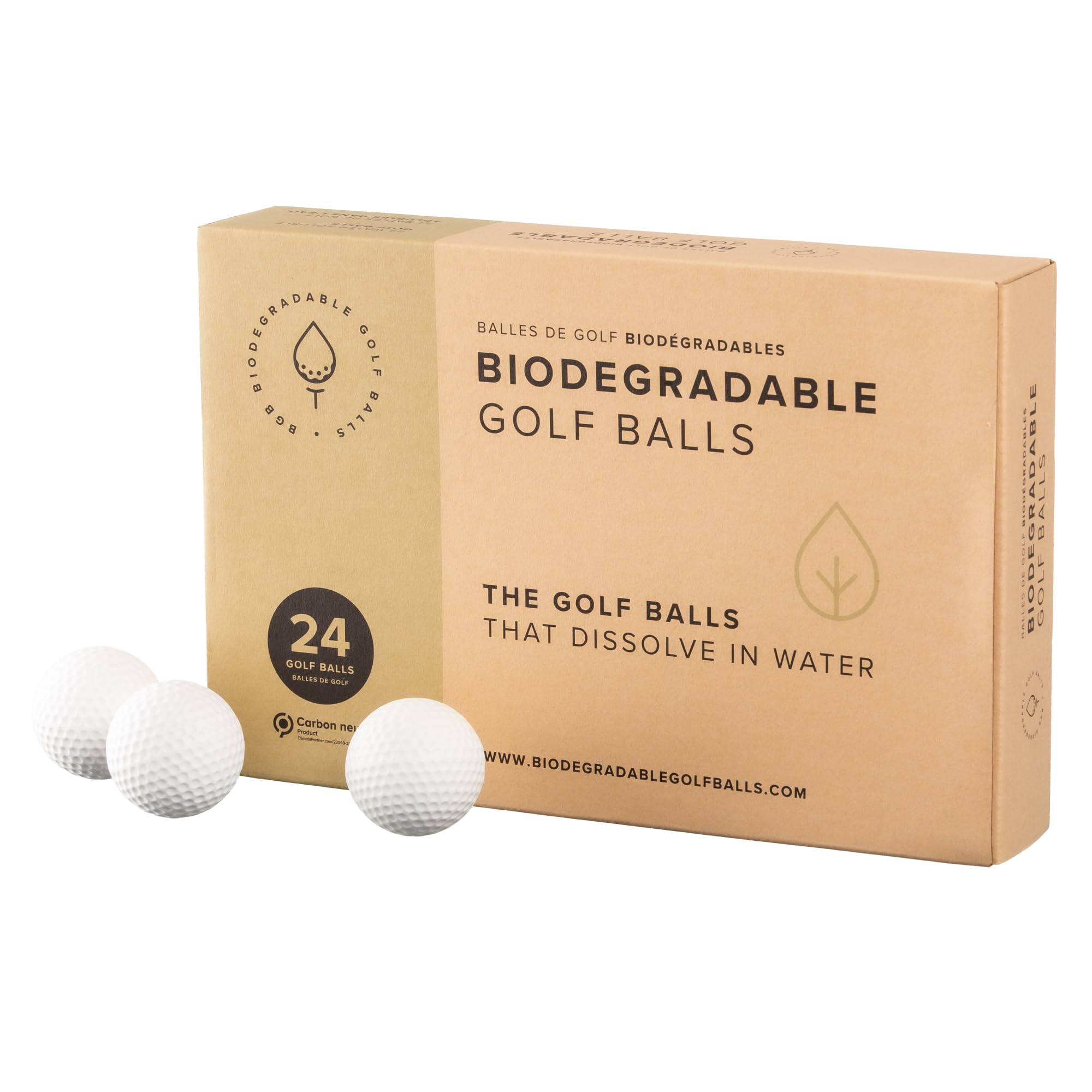 Biodegradable Golf Balls BGB Eco Friendly Water Soluble Gift Ideal for Outdoor Practice Dissolves in 2-4 Weeks (24)