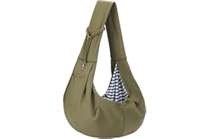 Dog Carrier Sling - Reversible Puppy Carrier Purse with Storage Pocket, Hand-Free Dog Sling Carrier for Carry Small Dogs and 