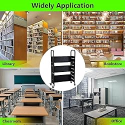 Trailblaze 3-Layer Book Cart, V-Shaped Single-Sided