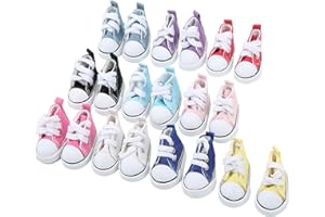 10 Pairs 1 6 Doll Canvas Shoes Long Assorted Colors Anti Slip Doll Plimsolls for Doll Doll Shoes Include Boots Leather Shoes 
