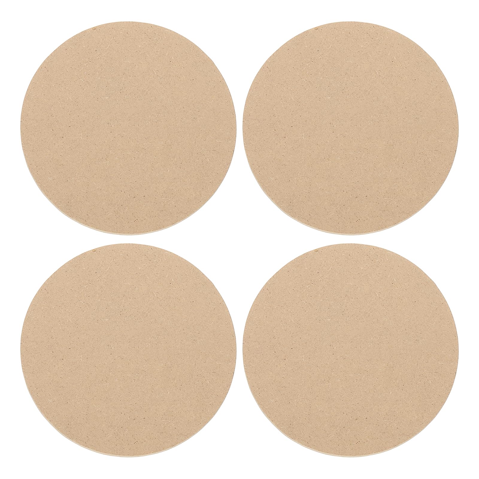 PATIKIL 4 Pack 8" 204mm OD Ceramic Drying Slab, 8mm 1/3" Thick Round Clay Wedging Board Sculpture Base Plate Pottery Wheel Bats Without Holes, Sand Table Baking Model Bottom Block