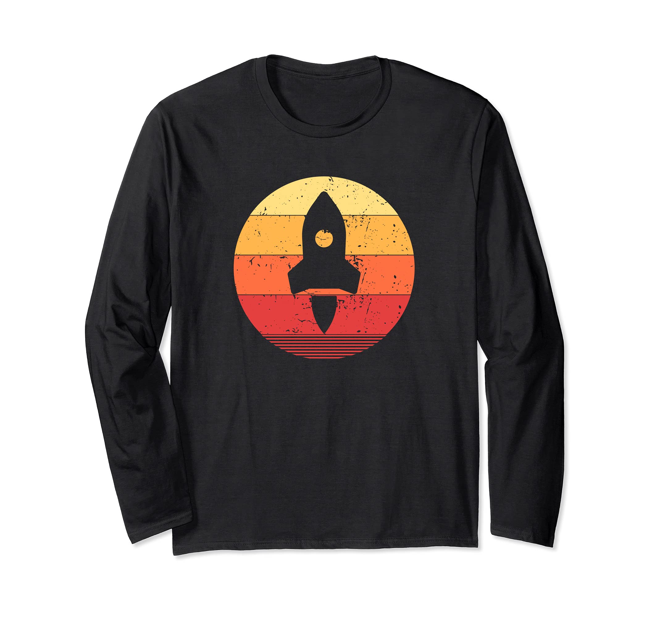 Vintage Retro Rocket Spaceship | Aerospace Engineering Long Sleeve T-Shirt