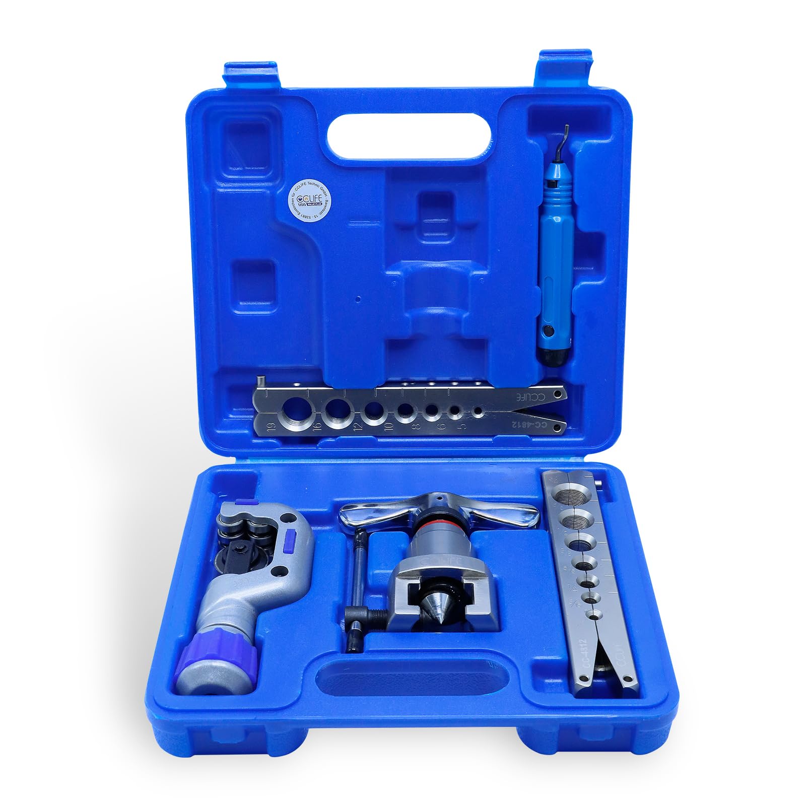 CCLIFE Metric Imperial Eccentric Flaring Tool Set 5-19MM 3/16'-3/4' with Tube Expander