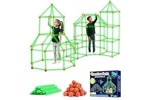 Tiny Land Fort Building Kit for Kids 130Pcs Creative Fort Toy for 5,6,7,8 Years Old Boy & Girls-STEM Building Toys DIY Castle
