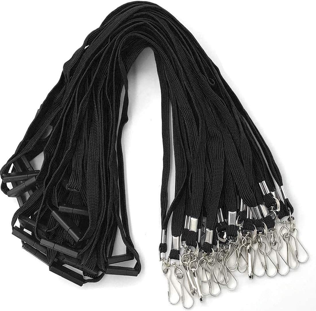 Lanyards Safety Black Lanyards Neck Flat Premium Breakaway Badge