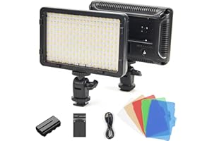 Tolifo 26W Bi-Color LED Camera Light, Ultra Bright CRI 95+ Video Light Panel with 2200mAh Battery Rechargeable, Dimmable 3200