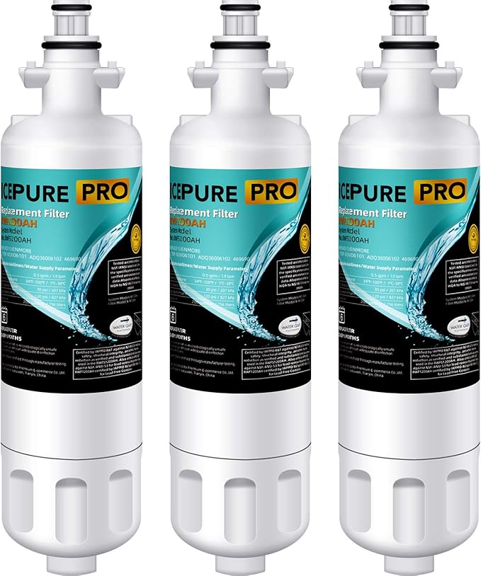 Icepure RWF1200A 3PACK Refrigerator Water Filter Compatible with LG
