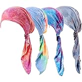 Qhome cap Womens Rhinestone Head Scarf Head Wrap Chemo Cap Spandex Bandana Du Rag, Medium