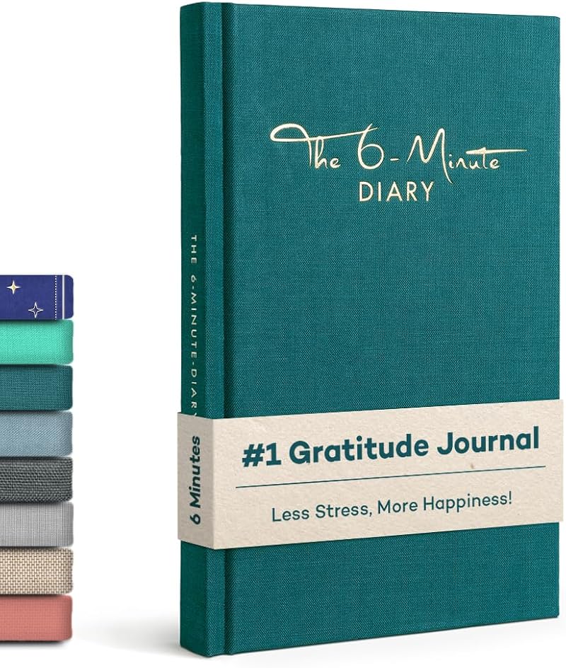 UrBestSelf 6-Minute Diary Gratitude Journal for Men & Women 2024 Guided Prompts