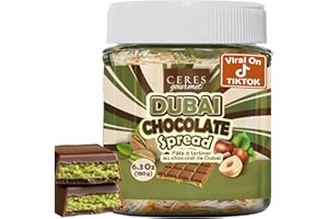 Dubai Chocolate Spread – 6.35 oz Jar with Pistachio, Kataifi & Gourmet Dubai Chocolate Filling for Pancakes, Breakfast, Snack