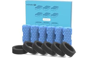 AONBOY Cat Fountain Filters Replacement: 6 Filters + 6 Cat Fountain Sponge, Suitable for AONBOY Pet Fountain S3-SC, Multiple Filtration, Isolates Floating Hairs and gets rid of Odors