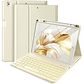 Hamile for iPad 9th Generation Case with Keyboard 10.2 Inch - Backlit Wireless Detachable Folio Keyboard Cover with Pencil Holder for iPad 8th Gen/7th Gen/iPad Pro 10.5"/iPad Air 3rd Gen (Starlight)