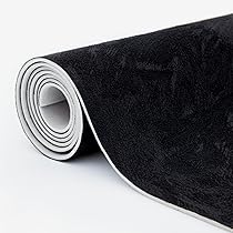 Vinyl Headliner Fabric With 1/9" Foam Backing Material 55" W×36" L Marine Waterproof PU Leather Roof Headliner Fabric For RV Boat Home Interior Replacement Repair 55" Wide - Black