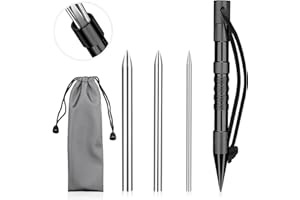 MOXWEYENI Paracord Knotters Tool Marlin Spike with 3 Pieces Paracord FID Paracord Tools Marlin Spike Stainless Steel Paracord Needle Lacing Needles for Paracord Leather Rope Cords Work Bracelet Weaving (Black)