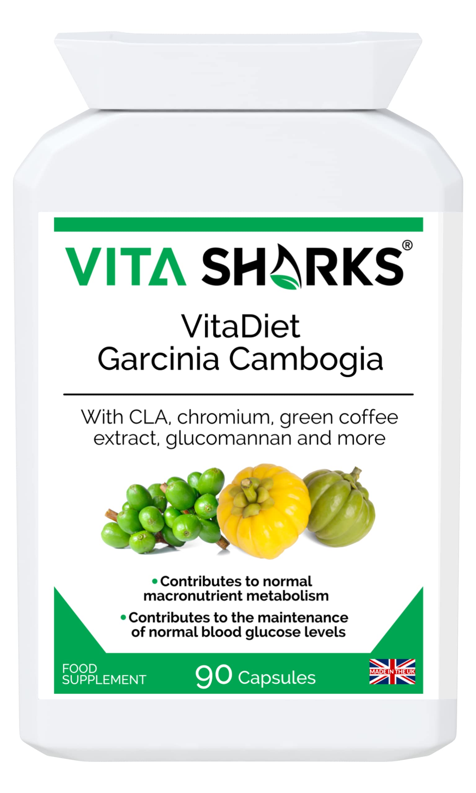 VitaDiet: Garcinia Cambogia & Green Coffee Bean - Weight Management Support for Energy, Appetite Control & Metabolism Boost