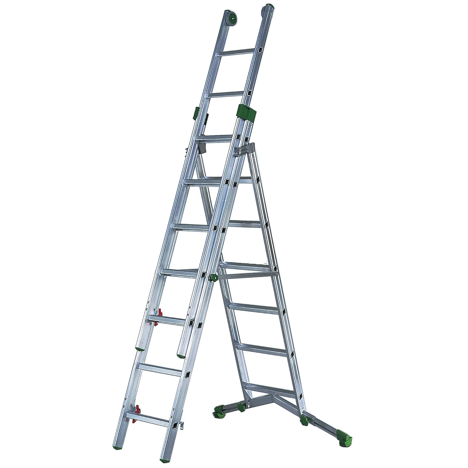 TB Davies EN 131 Industrial 3.5m Aluminium Combination LadderReach high Ceilings, MultiPurpose