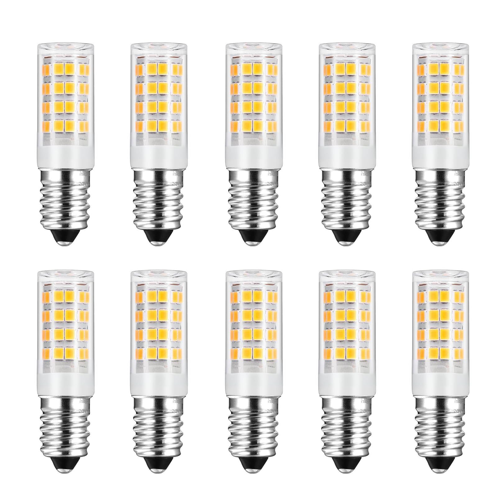 HUAMu E14 LED Bulb, 5Watt Equivalent to 50W, Warm White 3000K for Cooker Hood, 500 Lumens, AC220-230V, Non Dimmable, Small Edison Screw 2835SMD Lamp 10PCS