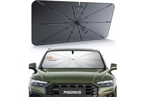 Pigenius Windshield Sunshade Umbrella Customized for 2009-2024 Audi Q5/SQ5, 2021-2024 Audi Q5 Sportback/SQ5 Sportback, 2022 Audi Q5 PHEV Premium. Front Window Shade for Heat Insulation U5D