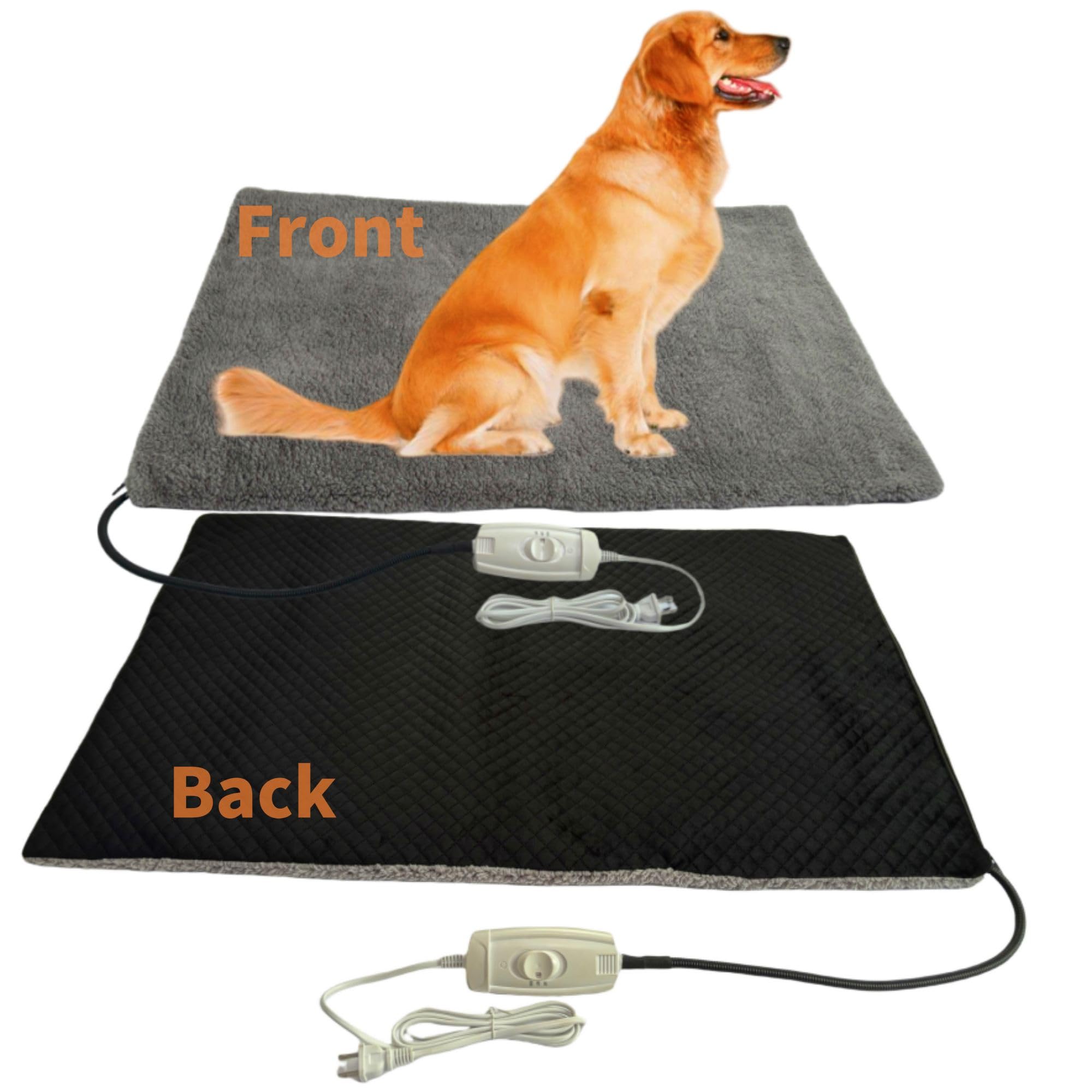 Photo 1 of Heated Dog Bed Dog Heating Pad Extra Large 36x24 inch Outdoor Doghouse Indoor Bed,Continuous Always On Heater for Small Medium Pet Cat Puppy Puppies Chew Proof