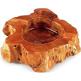 Wooden Cigar Ashtray Outdoor Indoor Ashtray and Great Gifts for Cigar Lovers, Smokers and Men Ash Tray Different Shapes and Random Delivery (2 Slots) (woods)