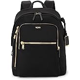TUMI Voyageur Halsey Backpack, Holds Up to 14" Screens, Black and Gold | Travel Backpack, for Business, Fashion, Commute, Holds Up to 14" Screens, Nylon, Multiple Pockets, Key Leash, TUMI Tracer