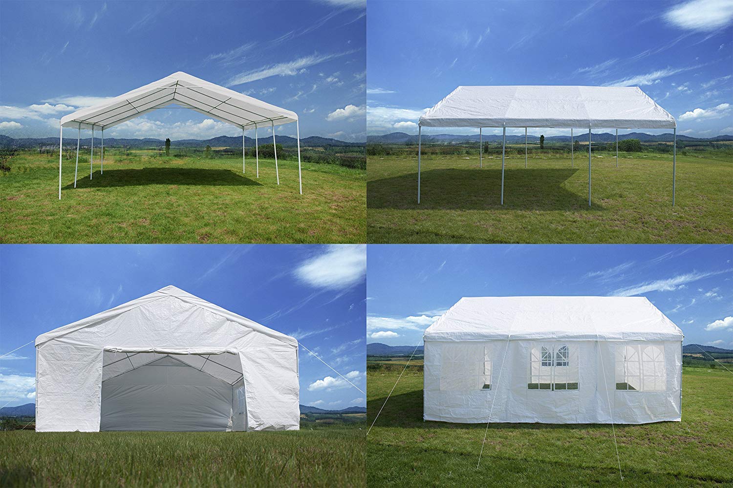 Feelway 20x20 Heavy Duty Party Tent Carport Wedding Canopy Steel W