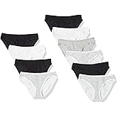 Amazon Essentials Women's Cotton Bikini Brief Underwear (Available in Plus Size), Pack of