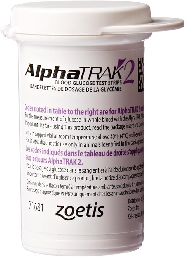 AlphaTRAK 2 Blood Glucose Test Strips, 50 Count Pet Supplies