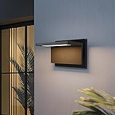 illumishin Outdoor Wall Sconce LED Porch Lights Aluminum Wall Mount Lamp 3000K Warm White Light Waterproof for Garage Front D