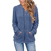 JomeDesign Womens Sweaters Fall Long Sleeve Hoodie Laides Sweatshirts Loose Casual Fashion Clothes S-2XL