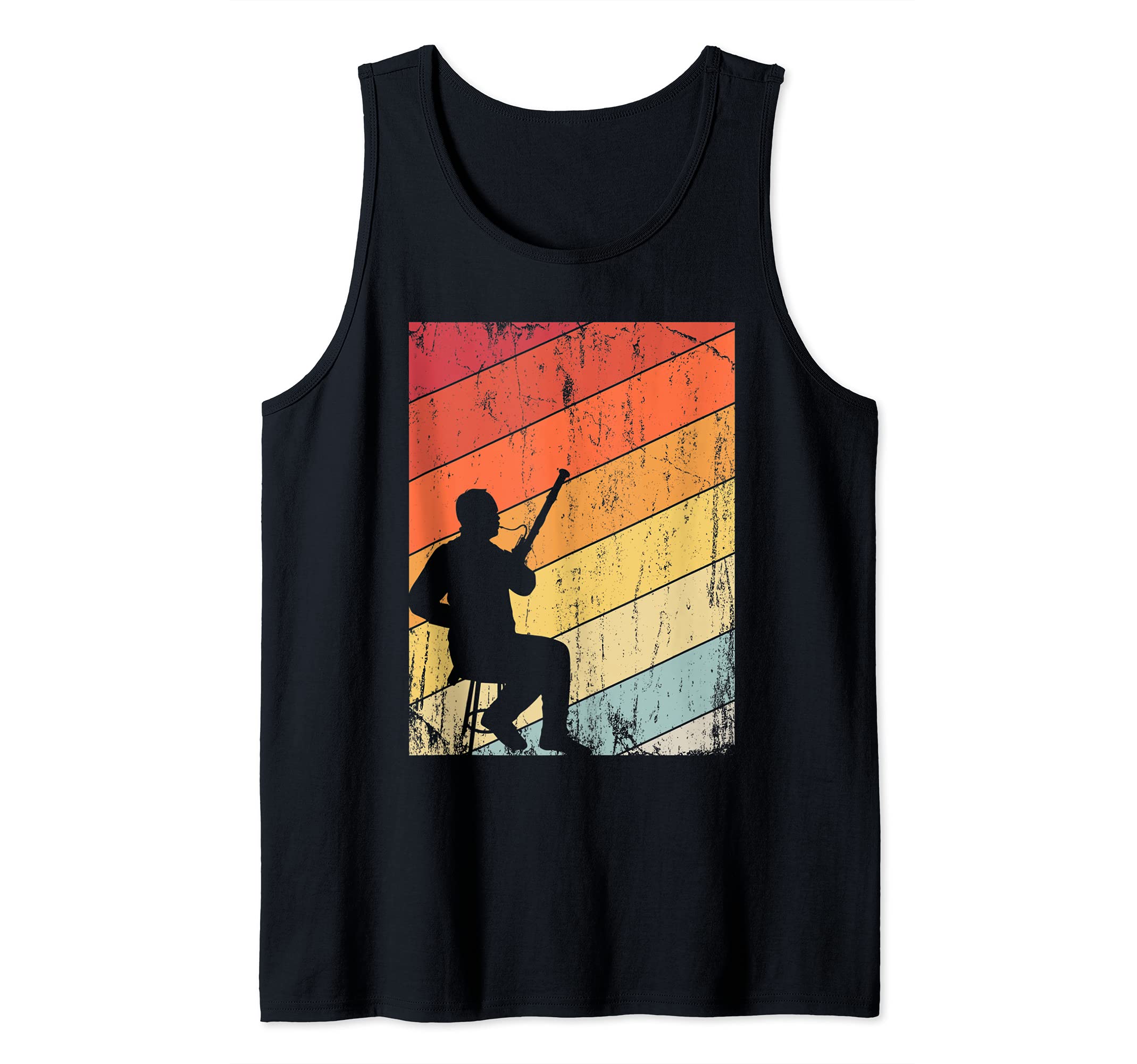 Retro Bassoon Music Men Women Jazz Music Vintage Bassoon Tank Top