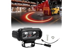 JESTMOTOR LED Forklift Safety Lights, Red Arc Zone Boundary Strobe Lights, Danger Area Spotlight, Industrial Warehouse Work L