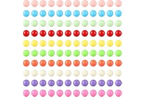 Laviesto 12mm Game Replacement Marbles Balls,120pcs Solid Color Acrylic Game Balls for Chinese Checkers,Board Game,Rainbow Be