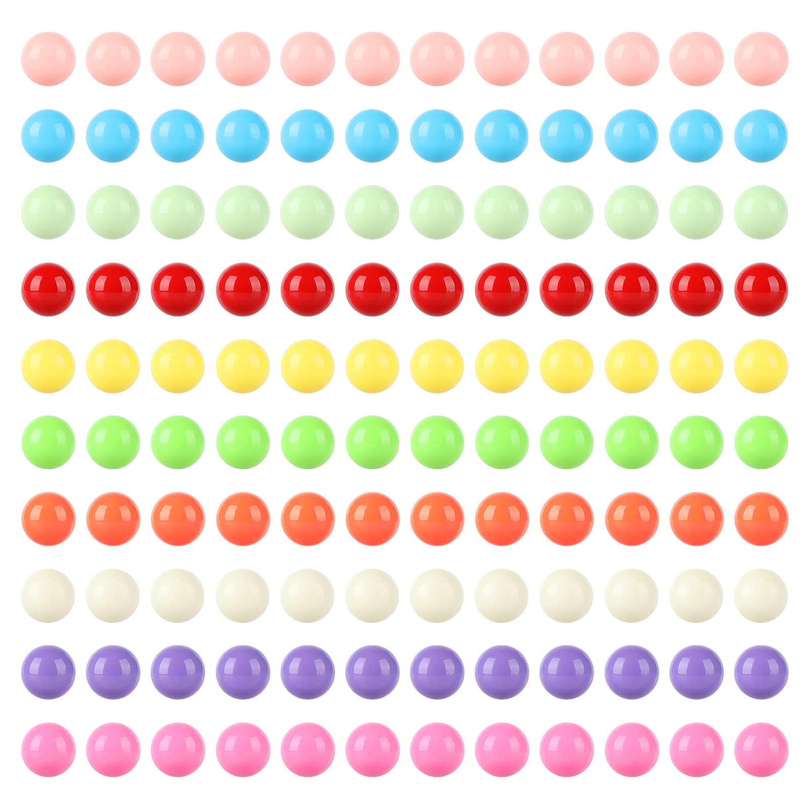 Ailebens 12mm Game Replacement Marbles Balls,120pcs Solid Color Acrylic Balls for Chinese Checkers,Board Game,Rainbow Bead Game,Color Sorting Toy,Marble Games (10 Colors)