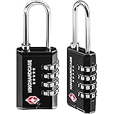 Kinghardcase 2 Pack TSA Approved Gun Locks, 4 Digit Combination Locks for Gun Case, Ammo Box, Rifle Bag, Luggage, Durable Resettable Locks with Locking Hook, Zinc Alloy, Travel Security
