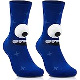 Jamntower Crazy Silly Funny Wacky Socks Monster Socks 3D Eyes Novelty Fashion Cartoon Fuzzy for Gifts, Party Costume