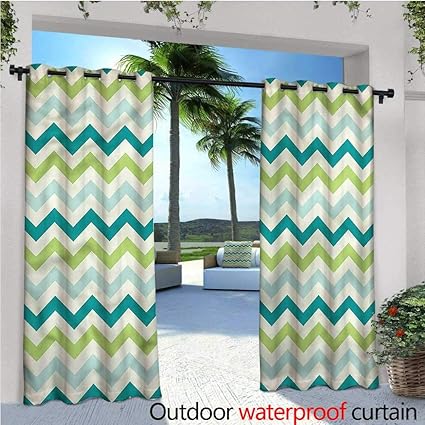 Amazon Com Warmfamily Chevron Patio Curtains Pastel Colors With
