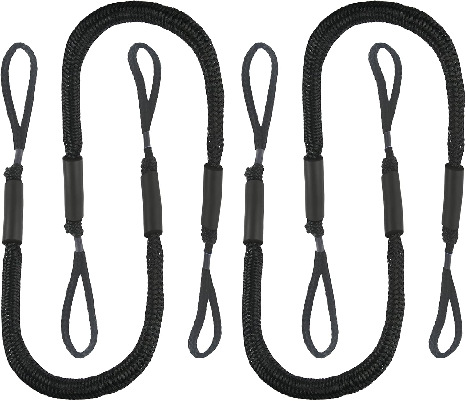 ABeauty 4 Pack Dock Lines Bungee Mooring Rope Bungee Dockline for Boat